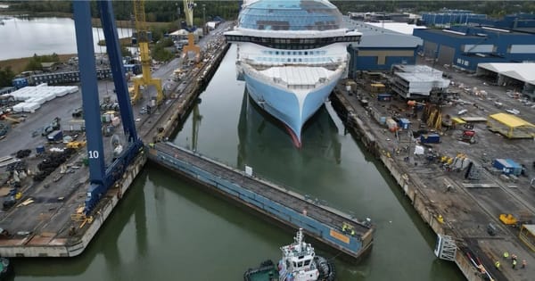 Royal Caribbean's new ship floats out in Finland